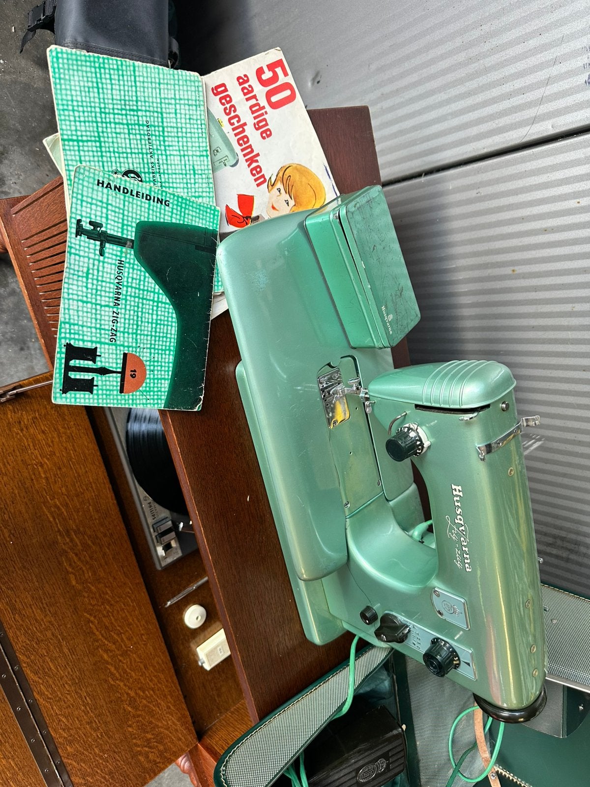 Prachtige Husqvarna Zig-Zag vintage naaimachine vintage, Ophalen of Verzenden, Zo goed als nieuw, Naaimachine, Husqvarna