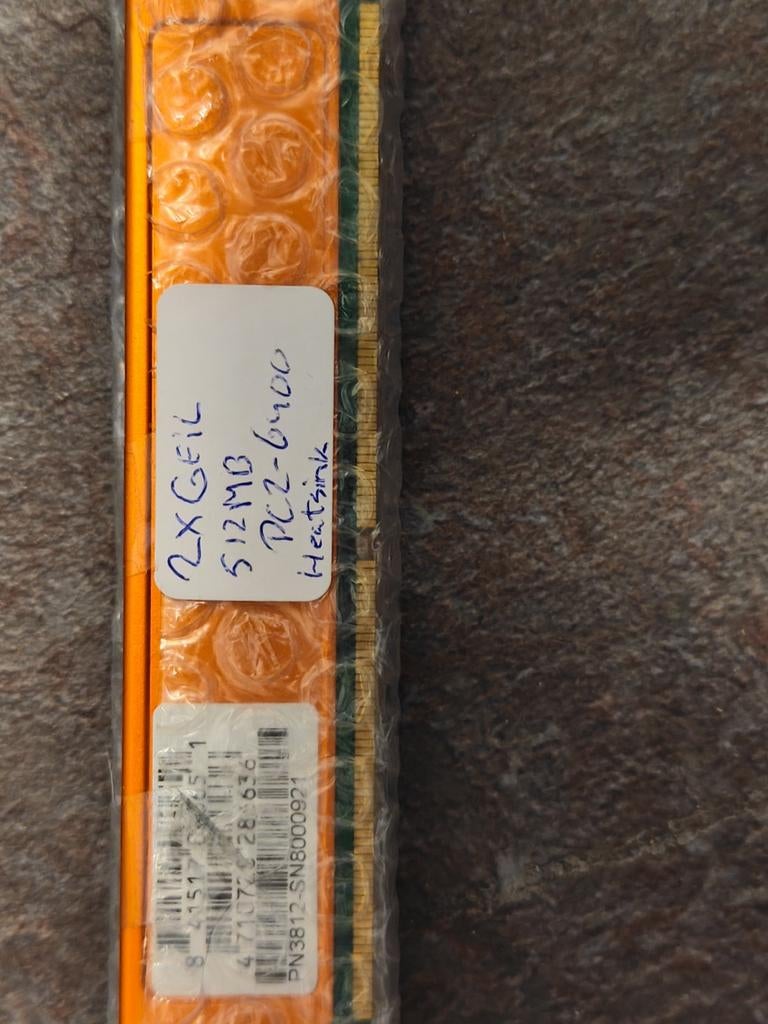 2x GeIL 512MB PC2-6400 DDR2 RAM met Heatsink, Ophalen of Verzenden, DDR2, Desktop