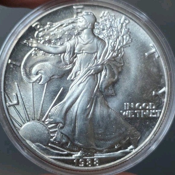 1oz eagle 1988 Amerika, Postzegels en Munten, Verzenden, Zilver