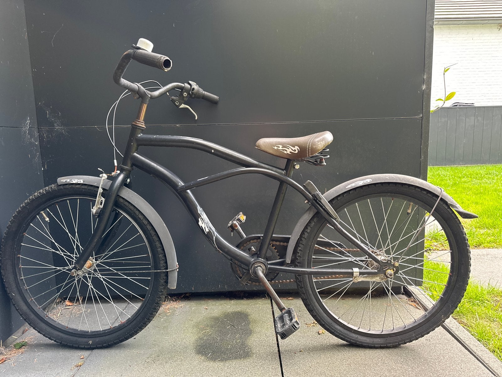 Zwarte cruiser fiets - 22 inch jongensfiets, Fietsen en Brommers, Ophalen, Gebruikt, 22 inch, Versnellingen