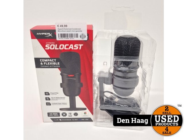 HyperX SoloCast Condenser Microfoon zwart | Incl garantie, HyperX, Zo goed als nieuw, Support@hyperX.com, Kingston Technology Company (HyperX)
17600 Newhope Street
Fountain Valley, CA 92708
United States
