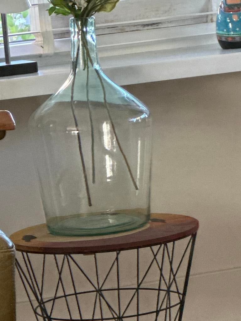 Grote glazen fles / vaas, Ophalen of Verzenden