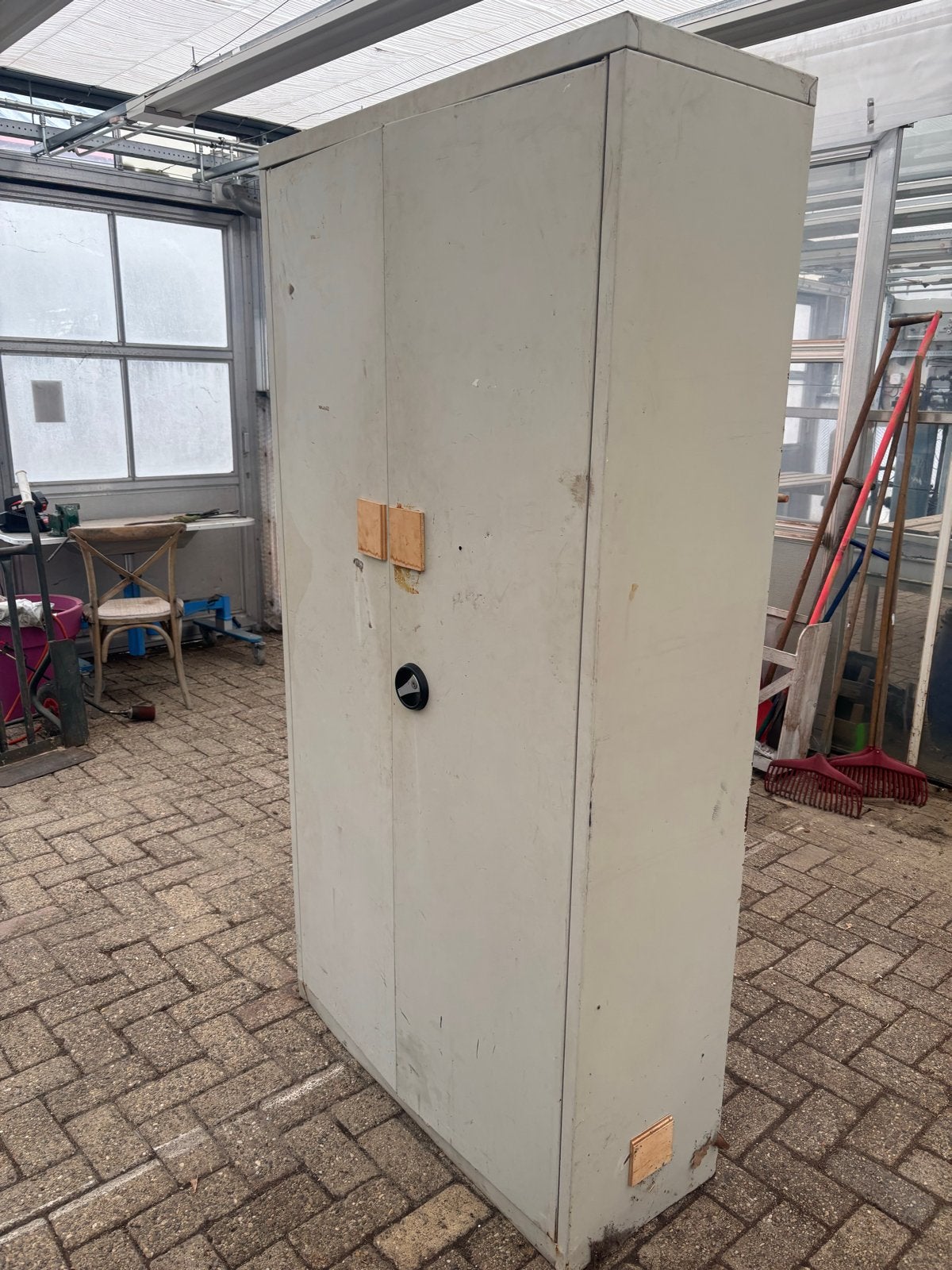 Grote metalen kast met deuren - 197x100x40 cm, Ophalen, Gebruikt, 100 tot 150 cm, Metaal