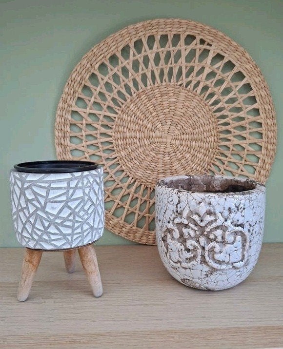 Decoratieve potten set, bloempot, plantpot- Mica Decorations, Ophalen, Zo goed als nieuw, Modern, Wit
