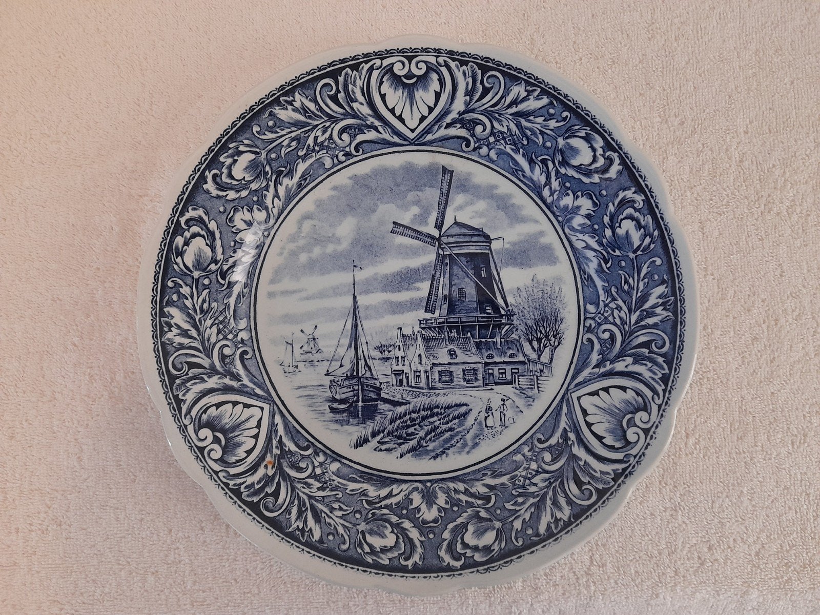 Delftsblauw wandbord 25 cm jaren 50/60 molen, Ophalen of Verzenden