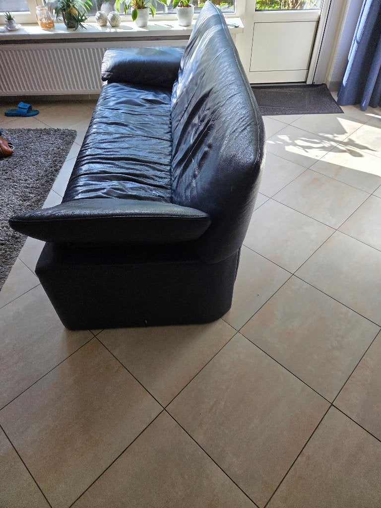 Jori Bank JR 8700  Blauw, Huis en Inrichting, Banken | Bankstellen, Ophalen, Gebruikt, Driepersoons, Rechte bank