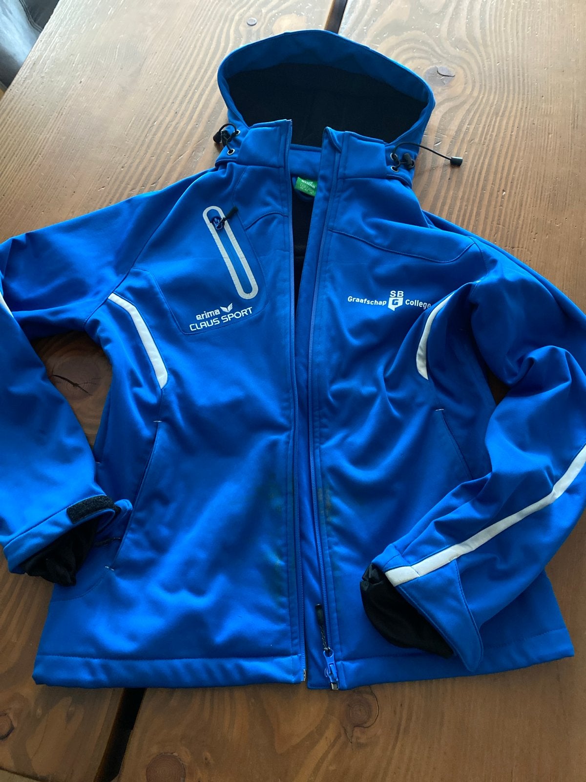 Erima Softshell Jas - Blauw - Maat 42/44 (L), Kleding | Dames, Jassen | Zomer, Ophalen, Blauw, Maat 42/44 (L), Gedragen