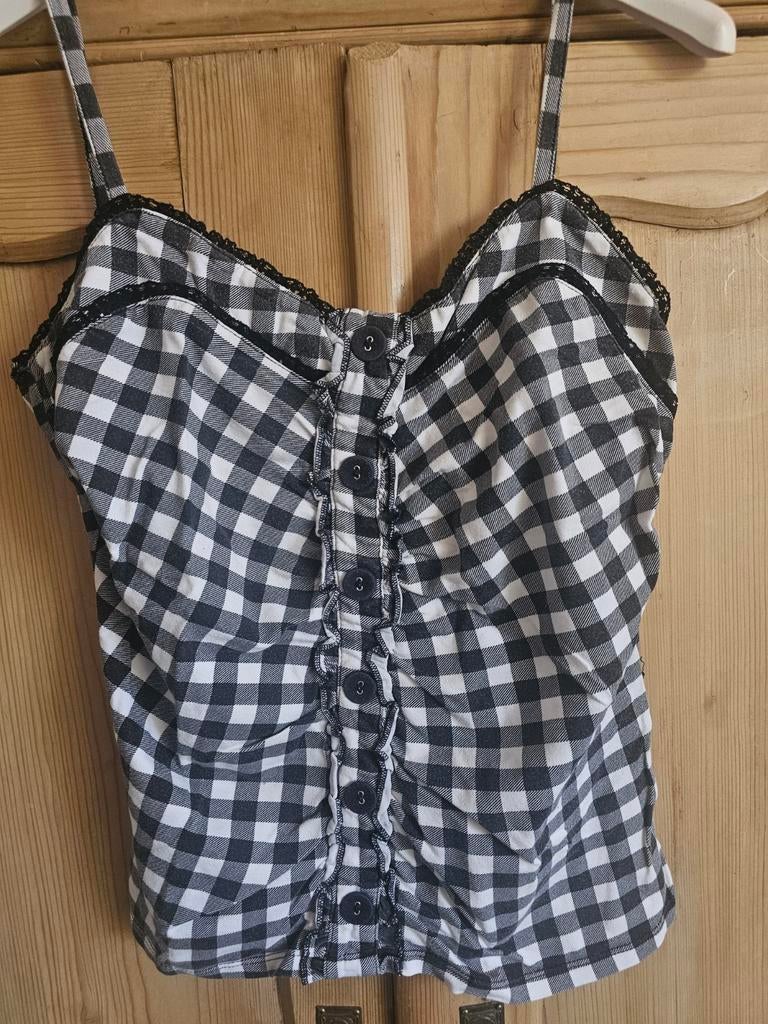 Flame topje S-34/36, Kleding | Dames, Flame, Zwart, Ophalen of Verzenden, Gedragen