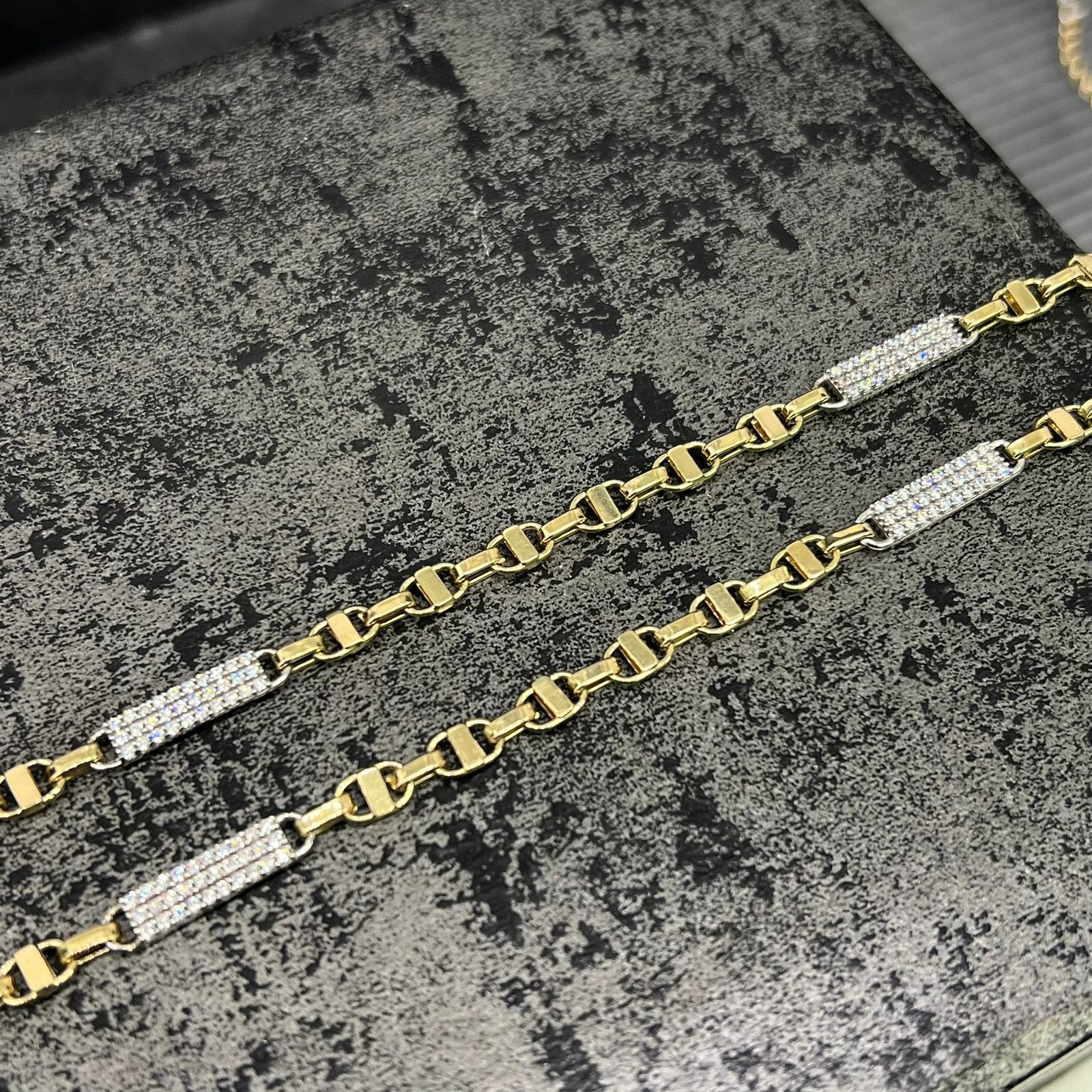 14k gouden ketting kingsley schakel italy, Ophalen of Verzenden, Zo goed als nieuw, Goud