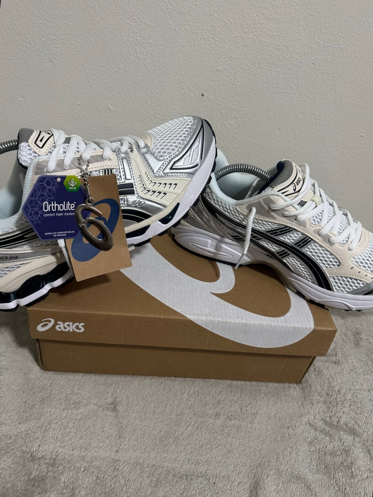 ASICS Gel-Kayano 14 MATEN 43,5 en 44 Wit/Zwart/Zilver, Ophalen of Verzenden, Nieuw, Wit, Sneakers of Gympen