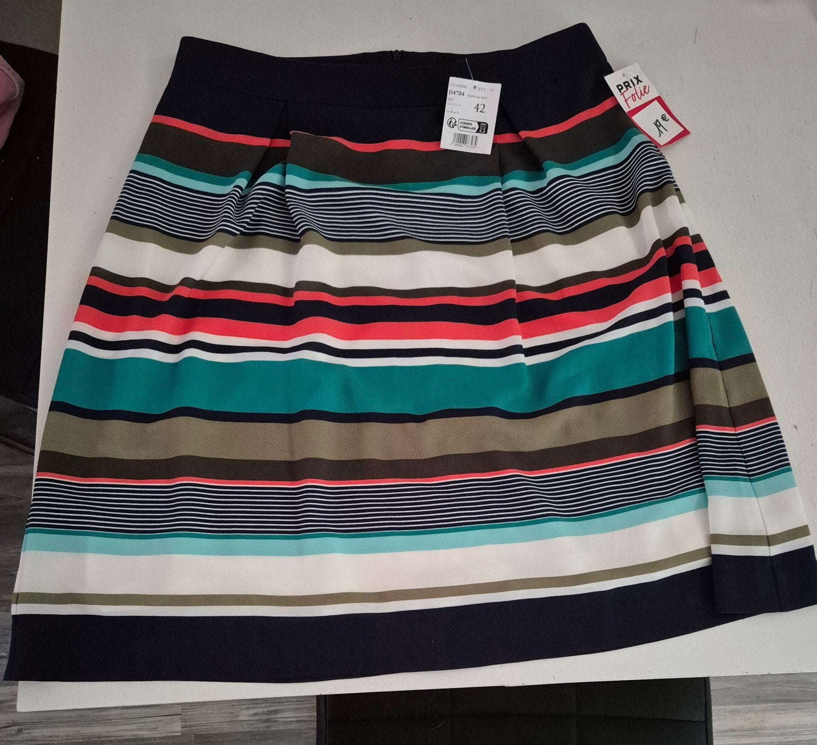 Christine Laure gestreepte rok, maat 42, Kleding | Dames, Rokken, Nieuw, Maat 42/44 (L), Blauw, Knielengte, Ophalen of Verzenden