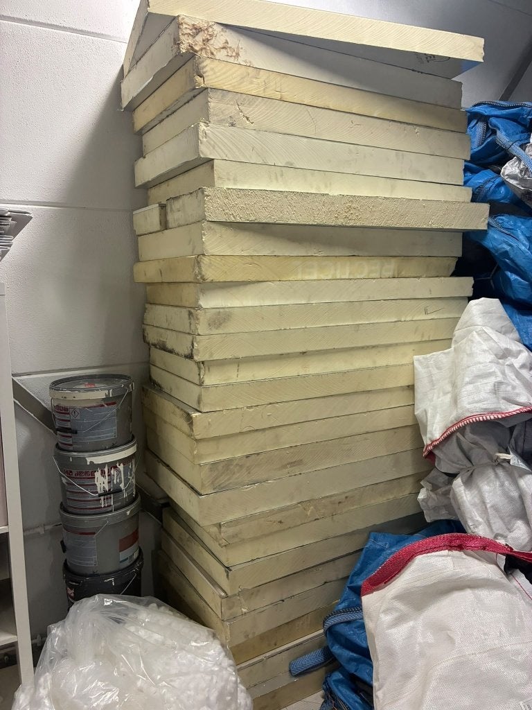 pir platen ca 78 stuk, Gebruikt, Hardschuim (Pir), 15 m² of meer, 8 tot 12 cm