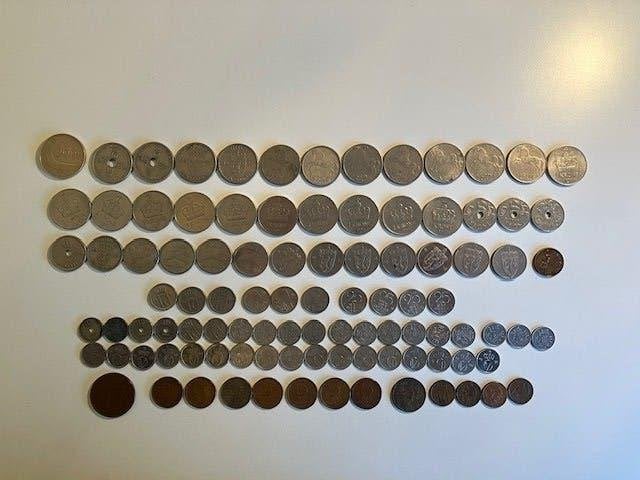 125 munten Noorwegen, 1924-1999, Ophalen of Verzenden, Overige landen, Losse munt