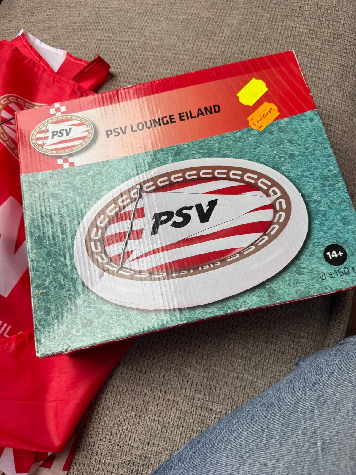 PSV loungsbed-opblaasbed, Ophalen of Verzenden, Zo goed als nieuw