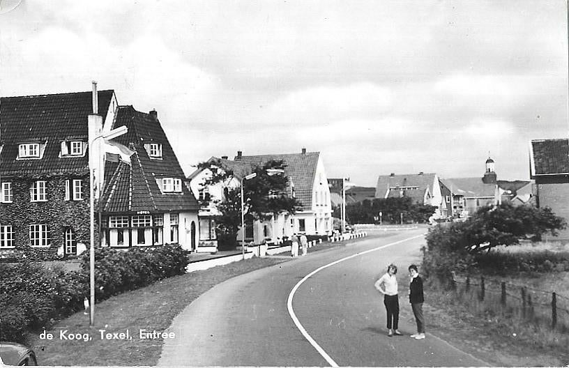 AK Texel, De Koog - Entree, Verzenden, 1940 tot 1960, Gelopen, Waddeneilanden