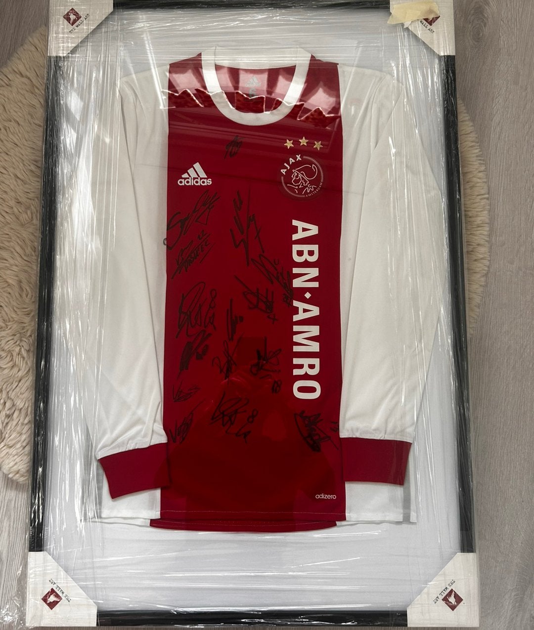 Gesigneerde Ingelijst Ajax shirt, Ophalen of Verzenden, Zo goed als nieuw, Shirt