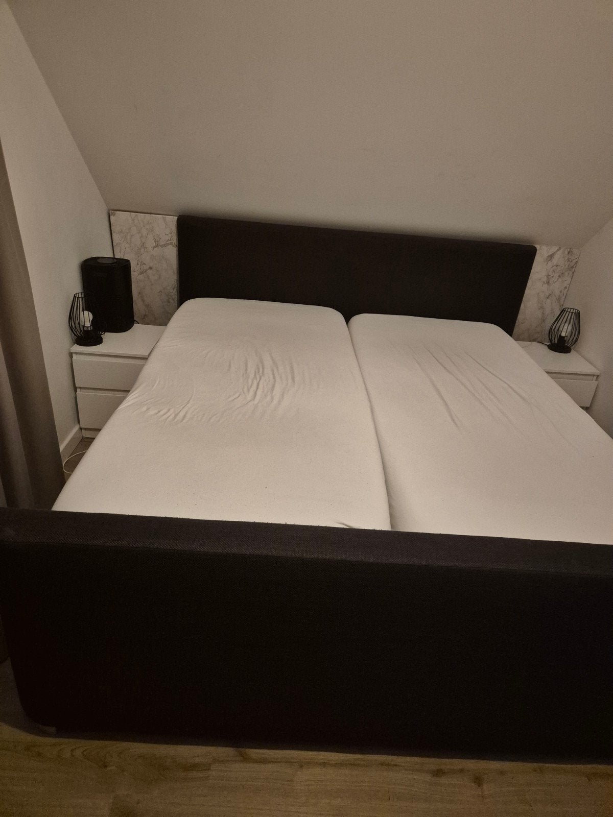 Elektrische verstelbare boxspring 180x200 cm, Huis en Inrichting, Slaapkamer | Bedden, Ophalen, Bruin, Tweepersoons, 180 cm