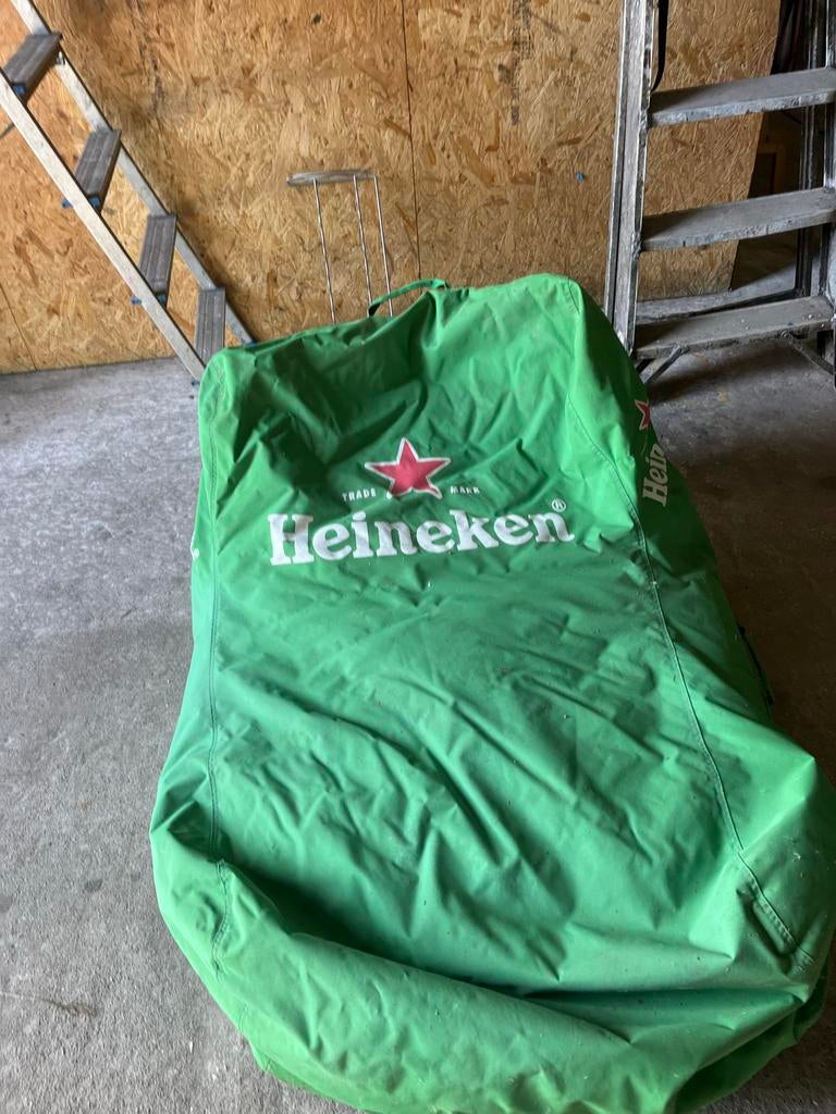 Grote Heineken zitzak en  of big pillows, Ophalen of Verzenden, Gebruikt, Groen, Zitzak