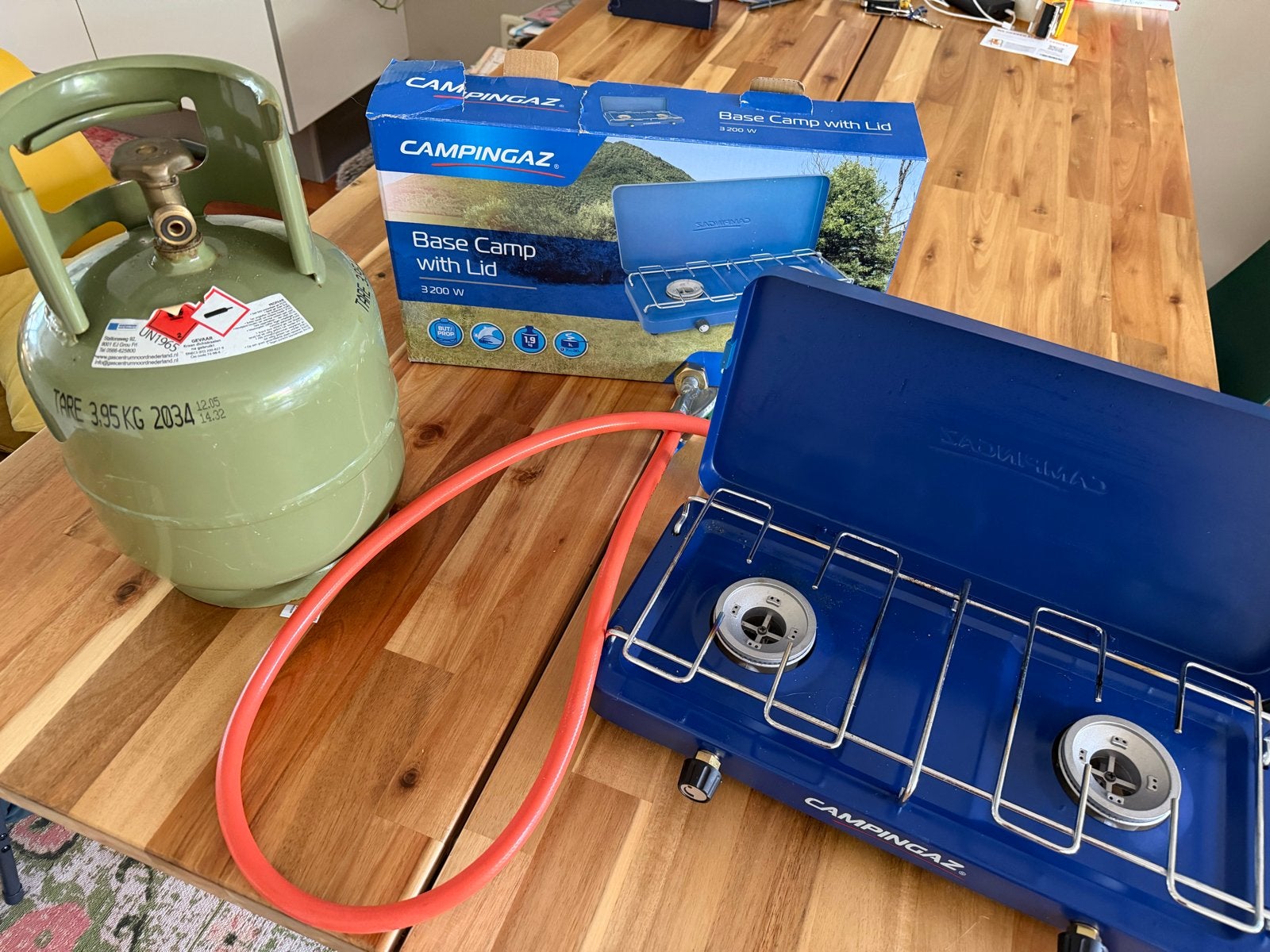 Campingaz Base Camp kooktoestel met gasfles, Ophalen, Zo goed als nieuw