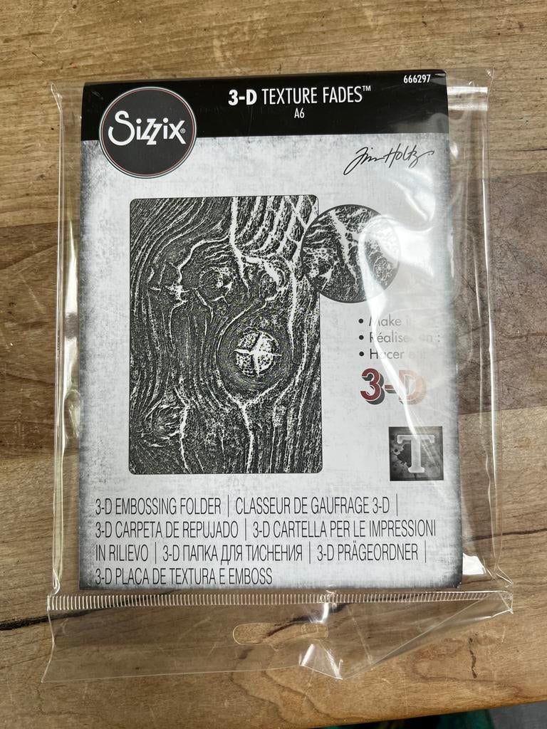 Tim Holtz 3D TextureFade Woodgrain & Nellies choice emboss, Hobby en Vrije tijd, Scrapbooking, Ophalen of Verzenden, Nieuw, Frame of Mal
