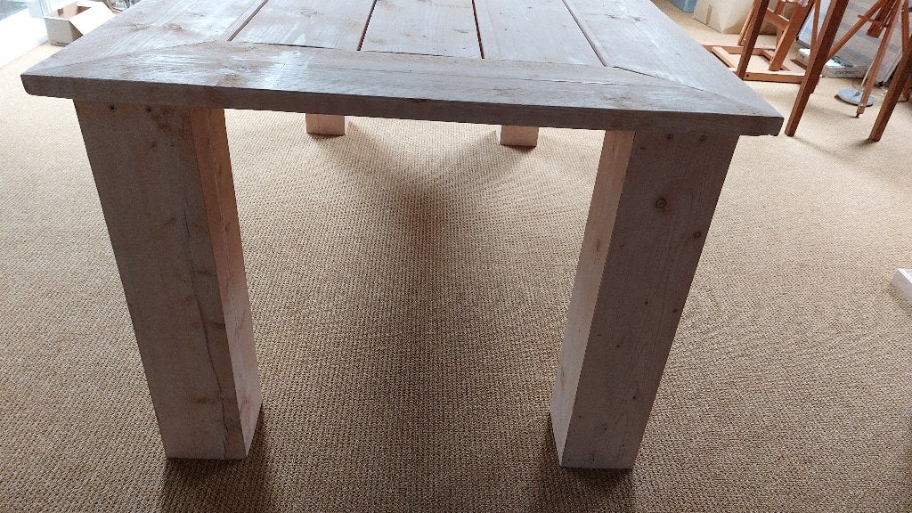 Tafel hout steigerhout 180 cm x 100 cm, Ophalen, 100 tot 150 cm, Nieuw, Vijf personen of meer