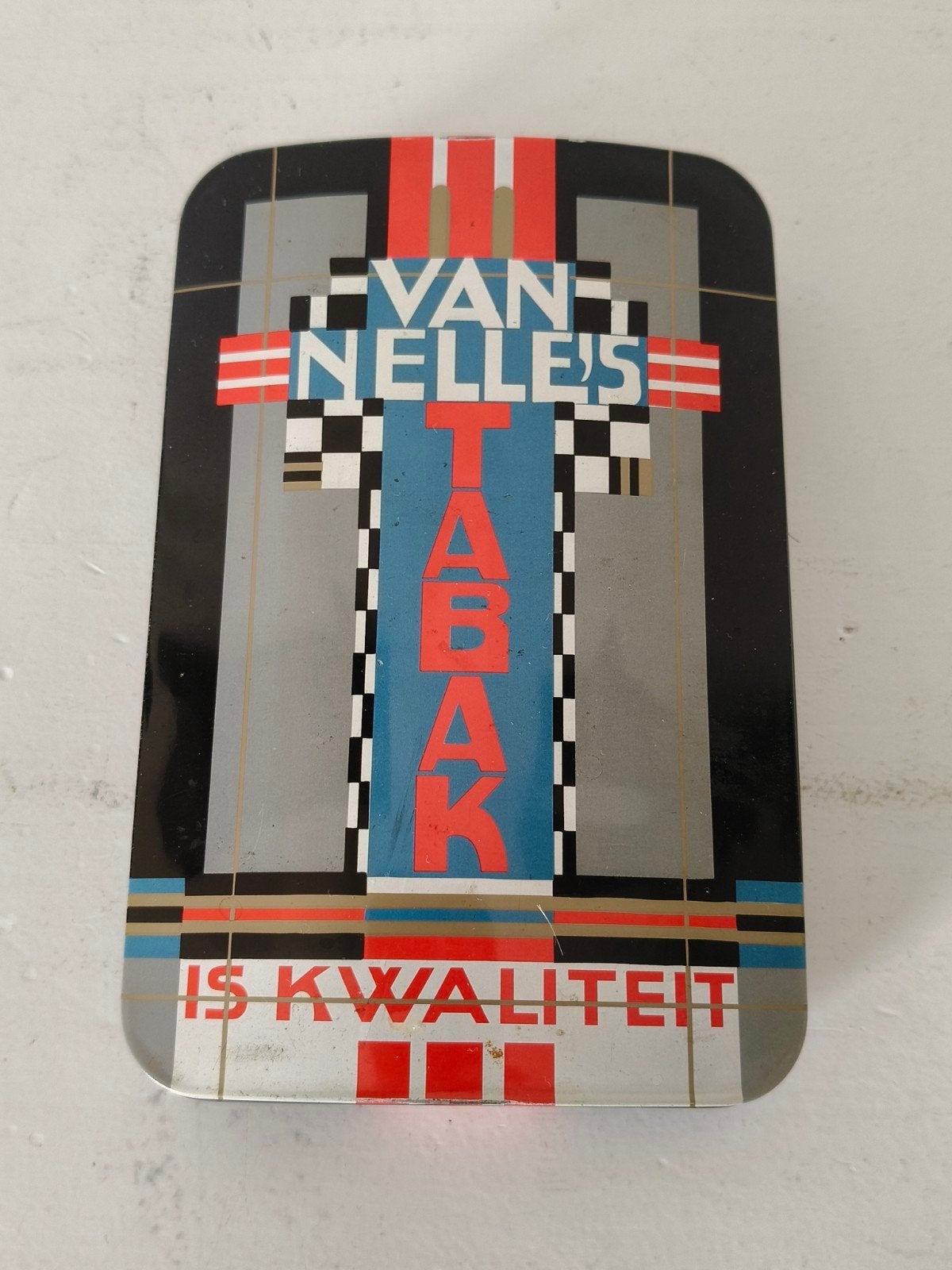 Vintage Van Nelle's Tabak blikje - 'Is Kwaliteit', Verzamelen, Ophalen of Verzenden, Gebruikt, Overige, Van Nelle