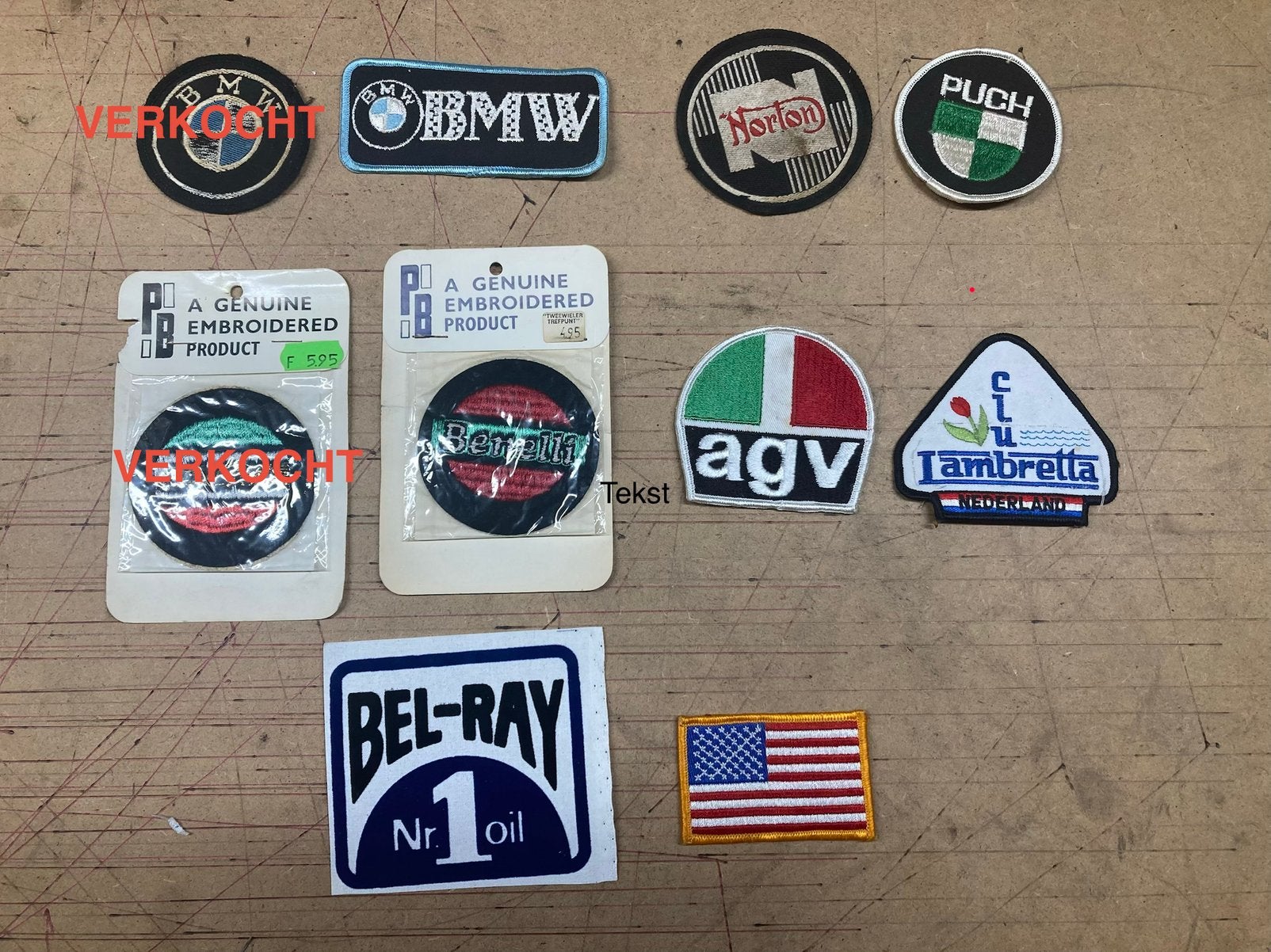 Nieuw (NOS) opstrijk/opnaai patches div motor/bromfiets merk, Motoren, Ophalen of Verzenden
