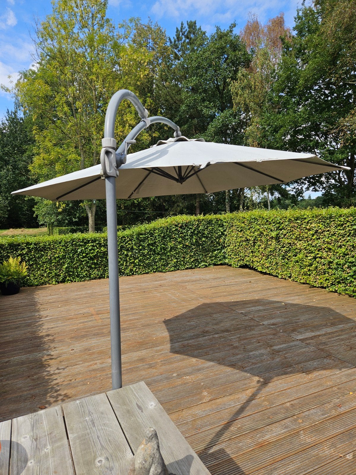Zweefparasol met standaard, Ophalen, Gebruikt, Zweefparasol, Verstelbaar