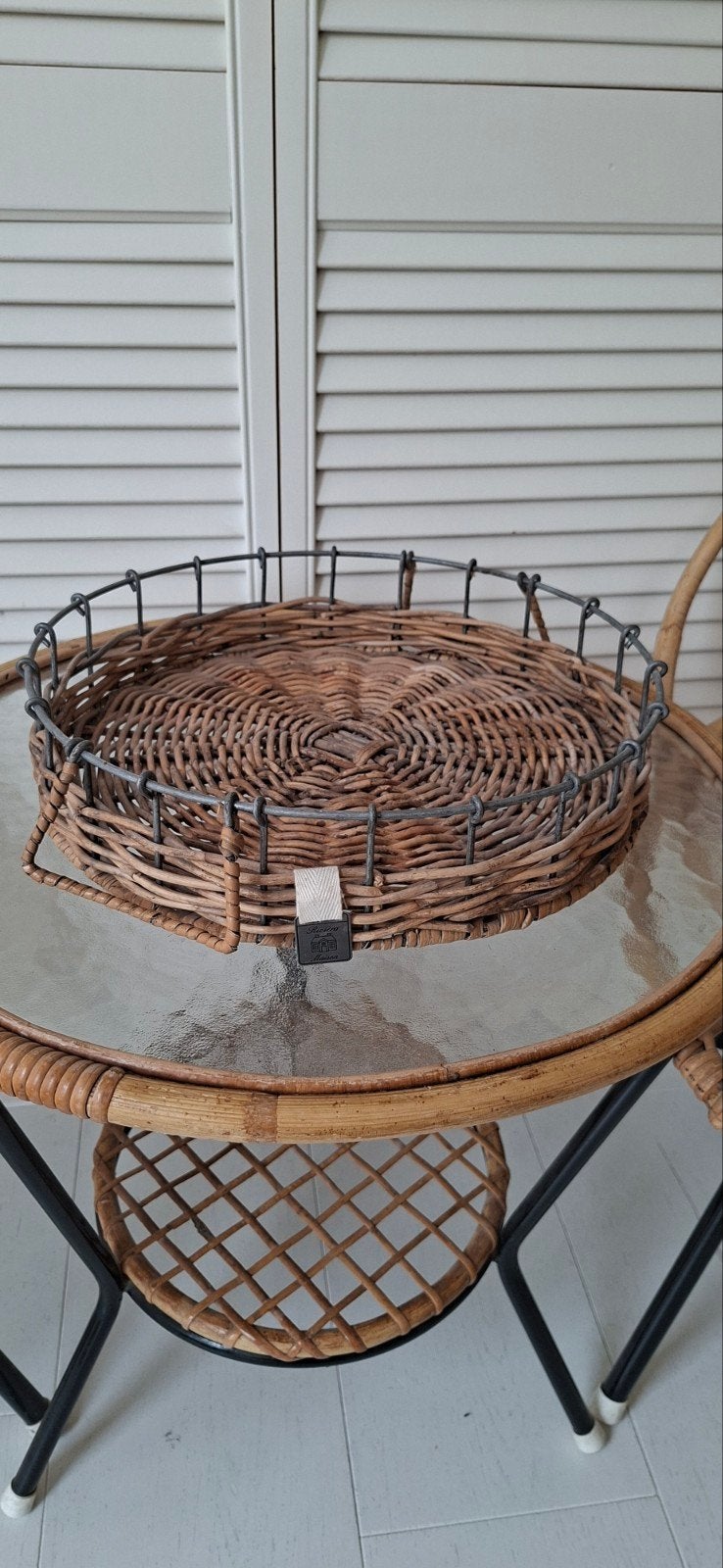 Rivièra Maison La Paz Harbour Serving Tray, Natuurlijk materiaal, Rond, Ophalen of Verzenden, Zo goed als nieuw