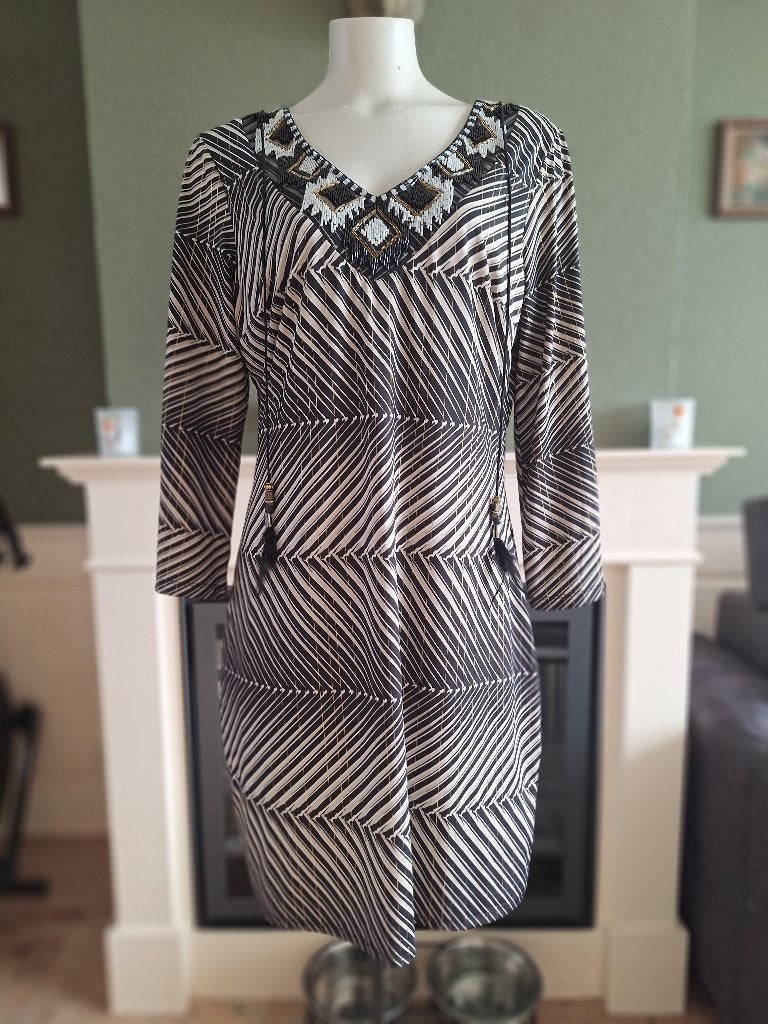 K-Design K design schitterende kralen jurk XL, K-design, Overige kleuren, Verzenden, Maat 46/48 (XL) of groter