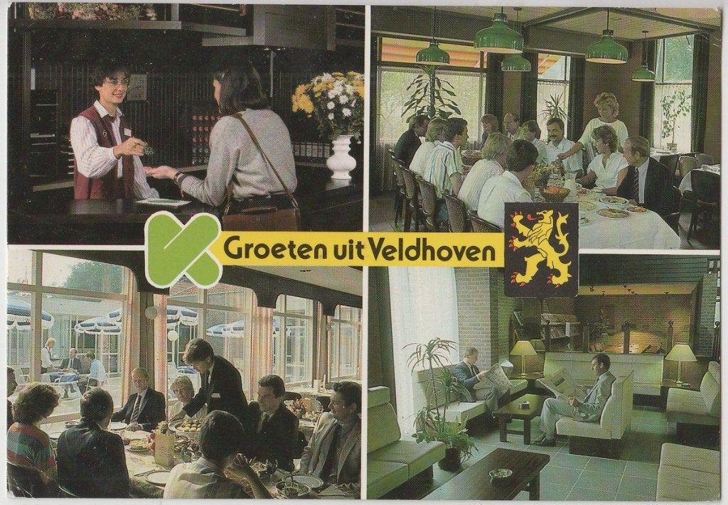 Veldhoven Groeten Koningshof Interieur Eetzaal Gelopen, Verzenden, 1980 tot heden, Ongelopen, Noord-Brabant
