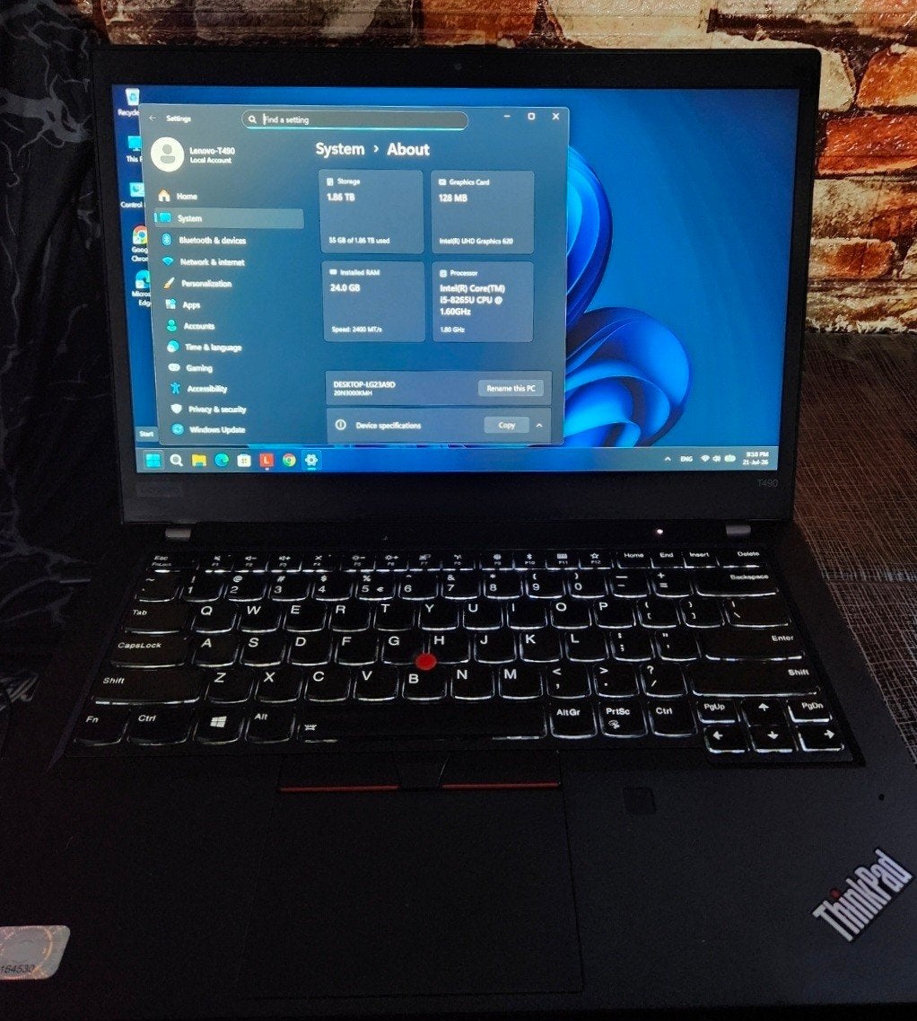 Lenovo ThinkPad T490, 4Core 8th Gen, 2TB ssd & 24GB RAM, Computers en Software, Windows Laptops, Ophalen of Verzenden, 14 inch