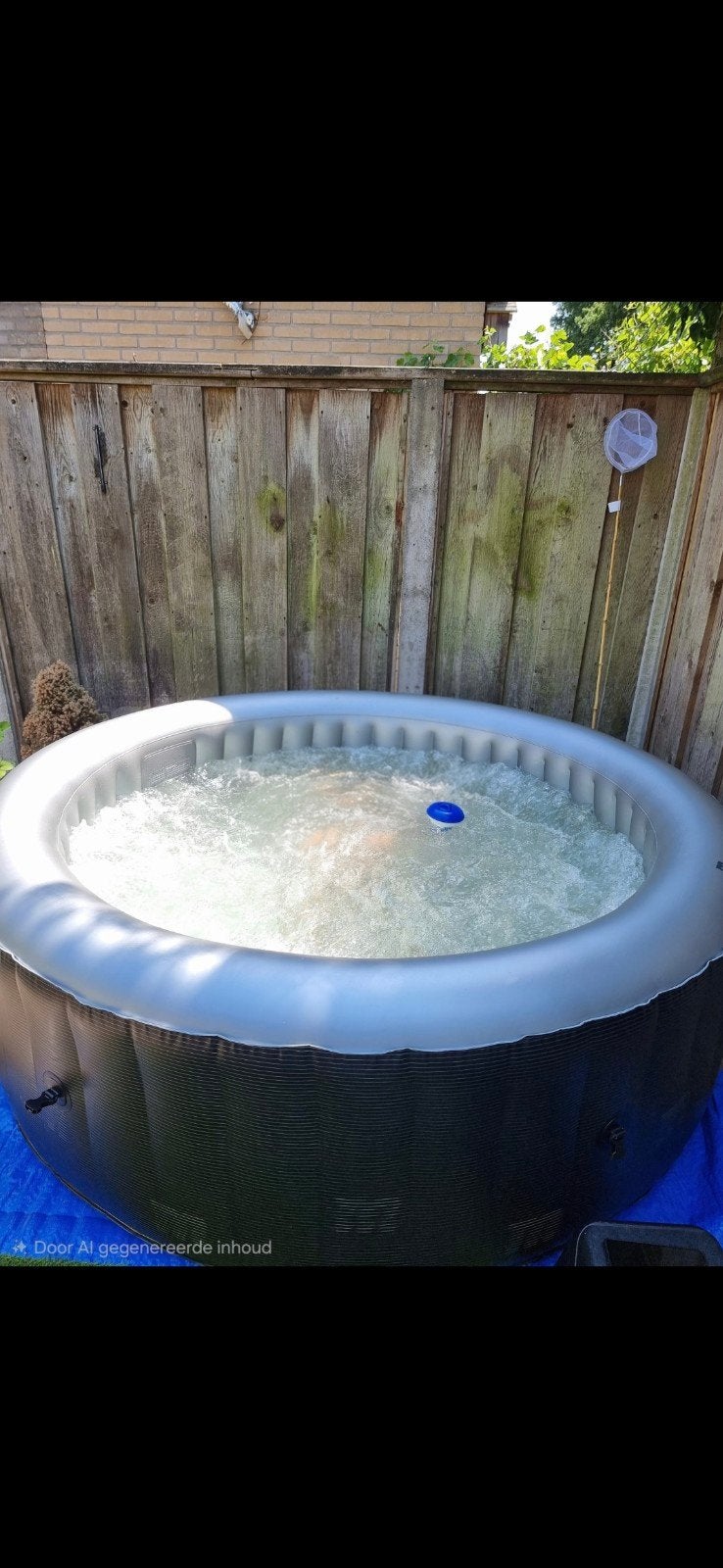 MSpa Starry Opblaasbare Spa 6 Personen met LED, Ophalen of Verzenden, Gebruikt, Afdekzeil, Opblaasbaar