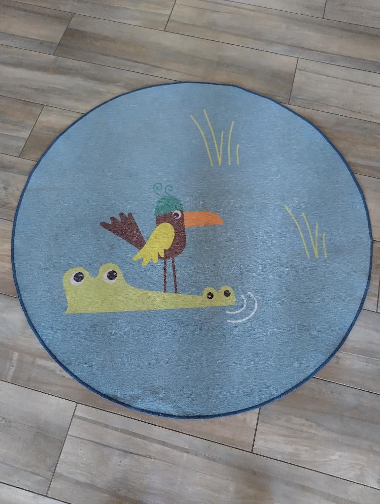 Kleedje krokodil 100 cm, Huis en Inrichting, Stoffering | Tapijten en Kleden, Ophalen, 50 tot 100 cm, Rond, 50 tot 100 cm