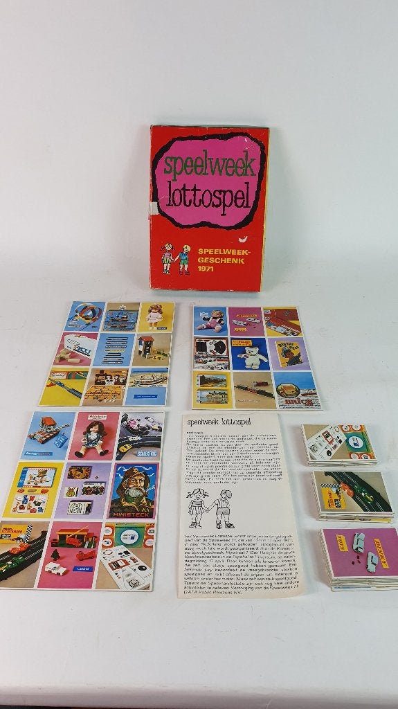 Speelweek Lottospel 1971, vintage jaren 70 speelgoed. 8C5, Tweedehands verkoop, Tweedehands verkoop, Gebruikt, Ophalen of Verzenden