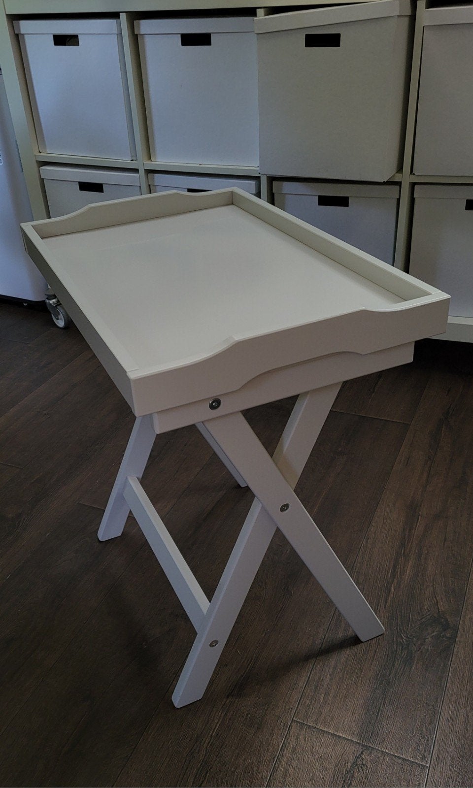 IKEA MARYD lichtgrijze dienbladtafel, inklapbaar, Ophalen, Scandinavisch, 55 tot 75 cm, 60 cm of meer