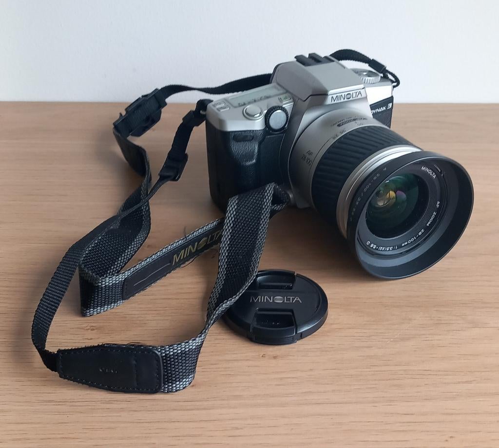 Minolta Dynax 3 analoge spiegelreflexcamera, Ophalen of Verzenden, Gebruikt, Spiegelreflex, Minolta