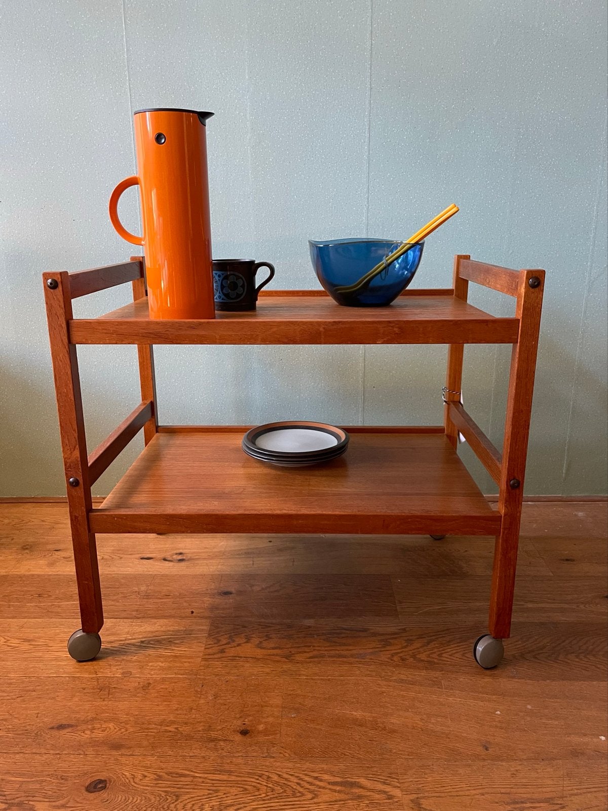 Vintage Teak Roltafel van Brdr. Friis, Denemarken, Ophalen of Verzenden