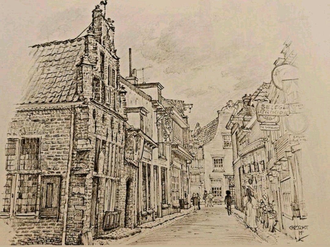 Amersfoort ... Krankeledenstraat ..., Antiek en Kunst, Kunst | Tekeningen en Foto's, Ophalen of Verzenden