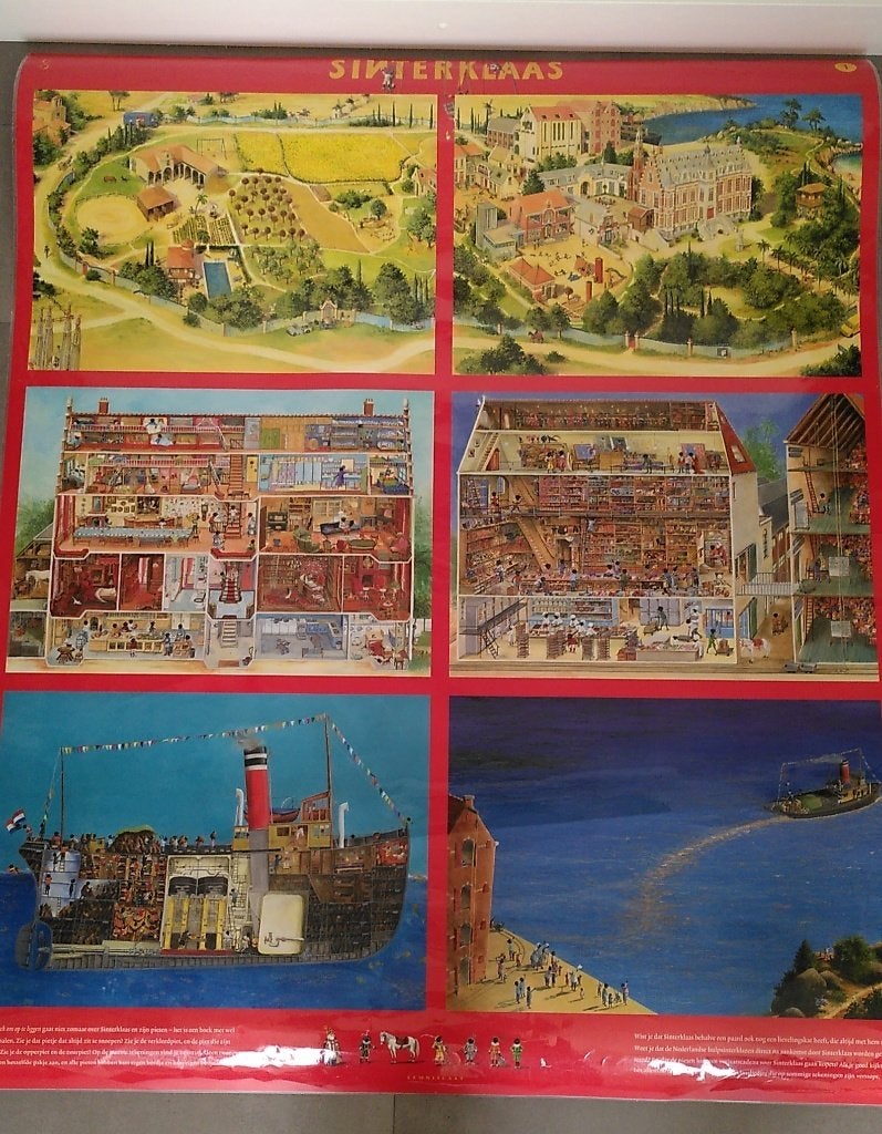 Poster Sinterklaas Charlotte Dematons - Origineel, Ophalen of Verzenden, Zo goed als nieuw