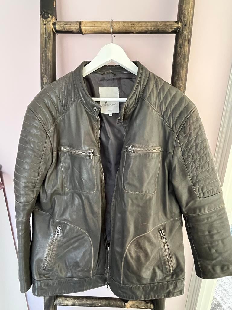 Goosecraft Leren Jas Maat XXXL, Ophalen of Verzenden, Gedragen, Overige maten, Grijs