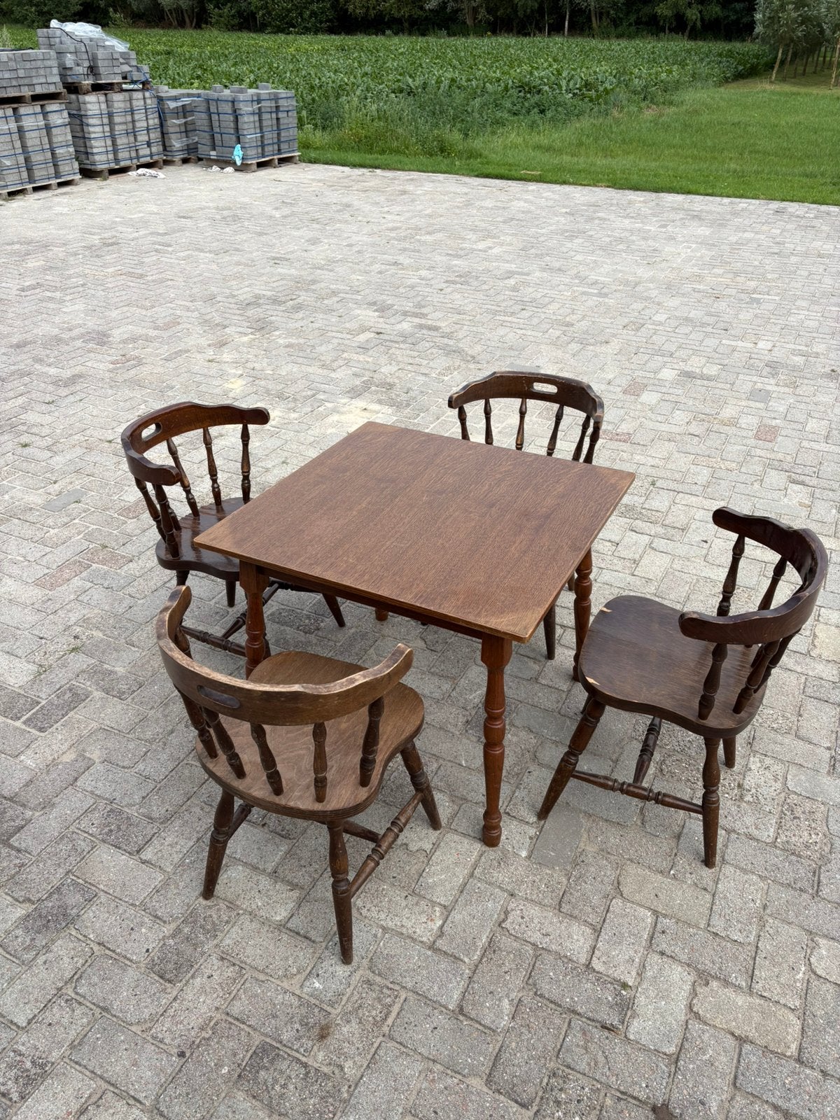 Cafe stoelen met tafel mancave, Ophalen, 200 cm of meer, 50 tot 100 cm, Zo goed als nieuw