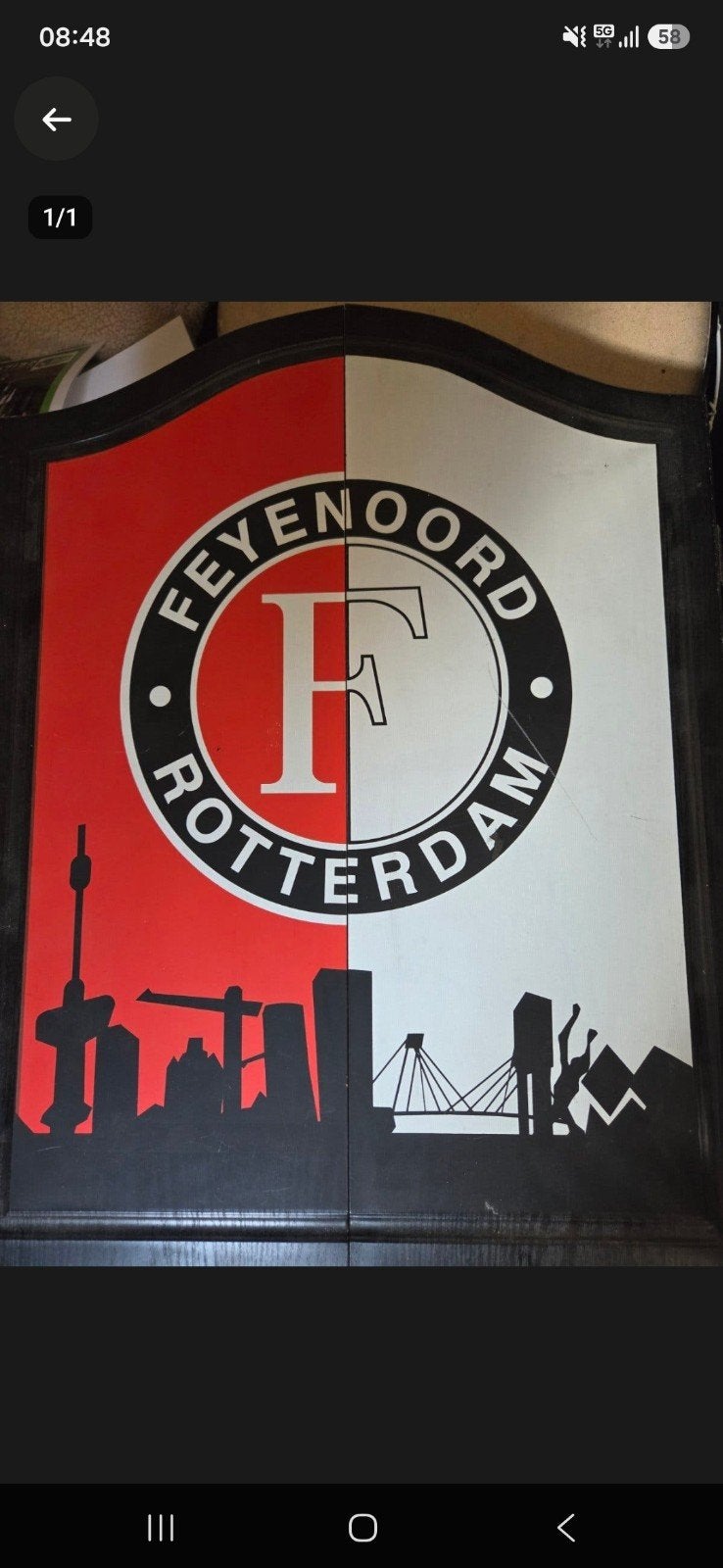 Feyenoord dartkast met magneetsluiting, Sport en Fitness, Ophalen of Verzenden