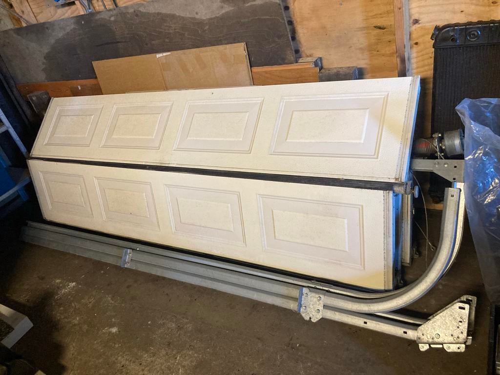 Sectionaaldeur overheaddeur 250x237,5 cm met motor, Doe-het-zelf en Verbouw, Ophalen, Gebruikt, Garagedeur, Metaal
