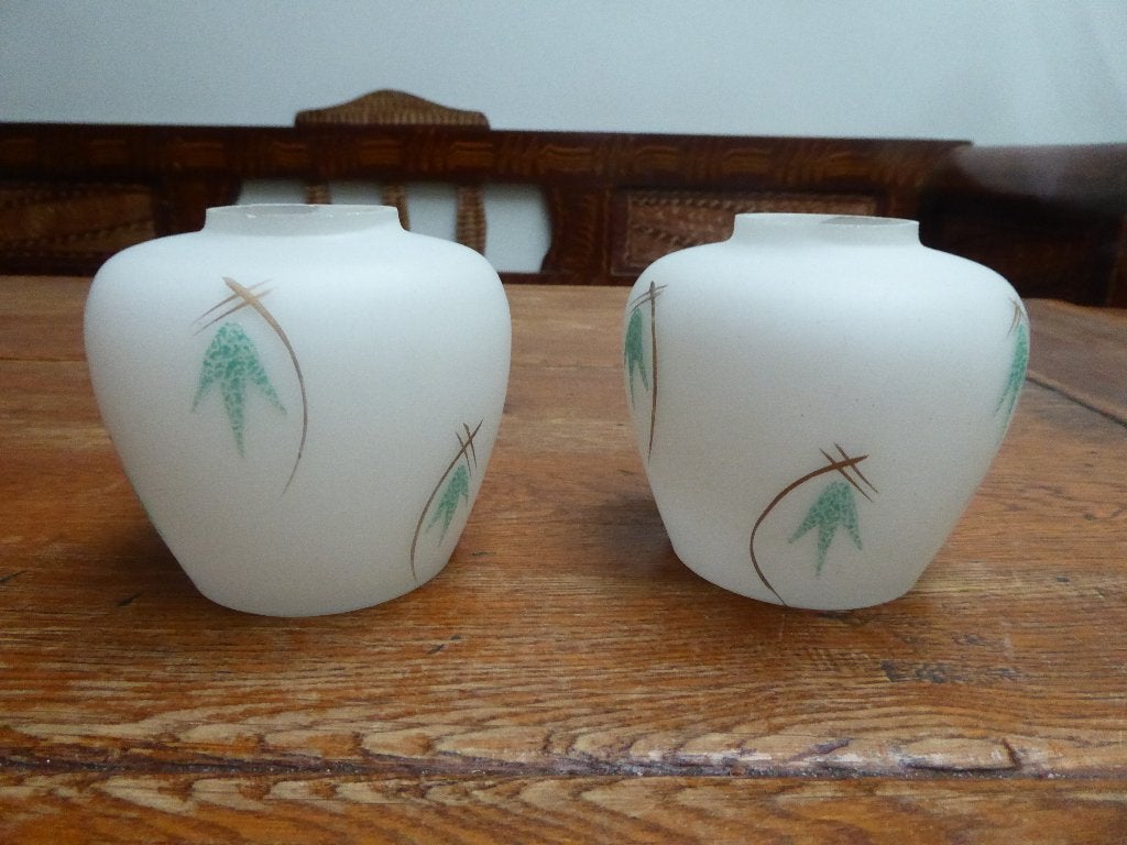 2 vintage opaline lampenkapjes, Ophalen of Verzenden