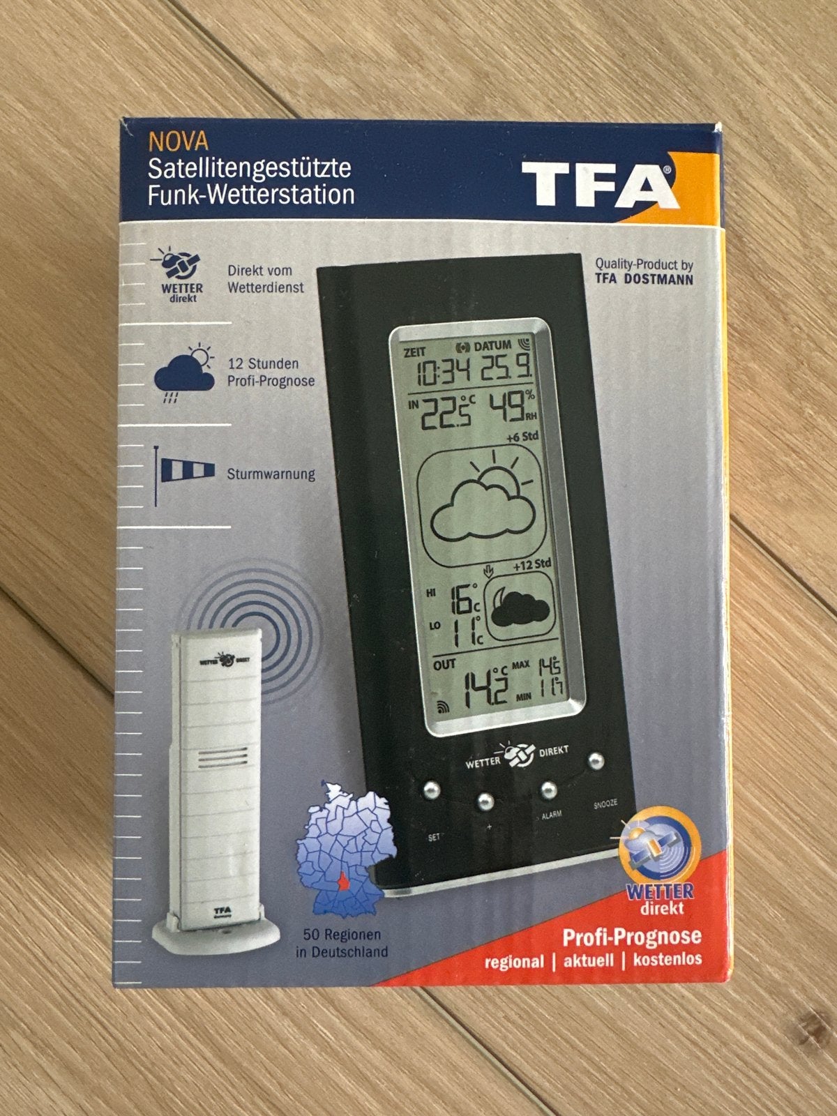 TFA Dostmann NOVA Satellietgestuurde Draadloze Weerstation, Ophalen of Verzenden, Nieuw, Weerstation
