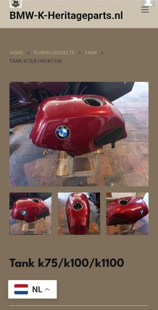 Bmw K75, K100, K1100 brandstoftank, Motoren, Onderdelen | BMW, Ophalen of Verzenden, Bmw, Bmwkheritageparts@outlook.com, Slenerend 8