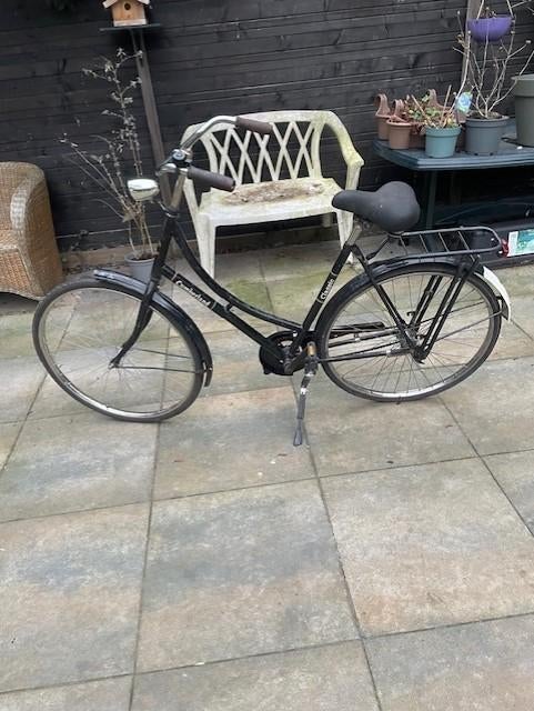 Zwarte Cumberland omafiets, Fietsen en Brommers, Ophalen, Terugtraprem, Cumberland, 53 tot 56 cm