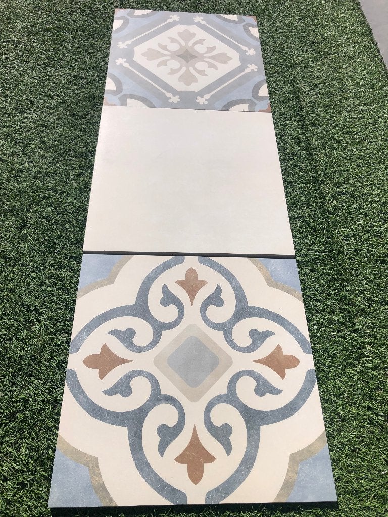 keramische terrastegels 60x60x2 met decor tegels 1 ste keus, Keramiek, Nieuw, Ophalen of Verzenden, 10 m² of meer