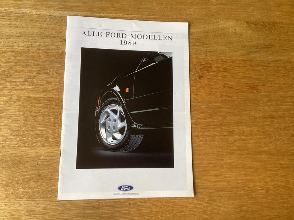 Ford Modellen Brochure 1989 - Klassieke Auto Informatie, Ophalen of Verzenden, Zo goed als nieuw